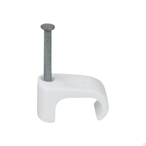 Picture of Tillex TIL110200 Cable Clip Flat 7x14 White 2.0 x 25mm Box 100