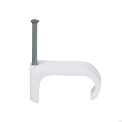 Picture of Tillex TIL110403 Cable Clip Flat 14x28 White 2.5 x 40mm Box 50
