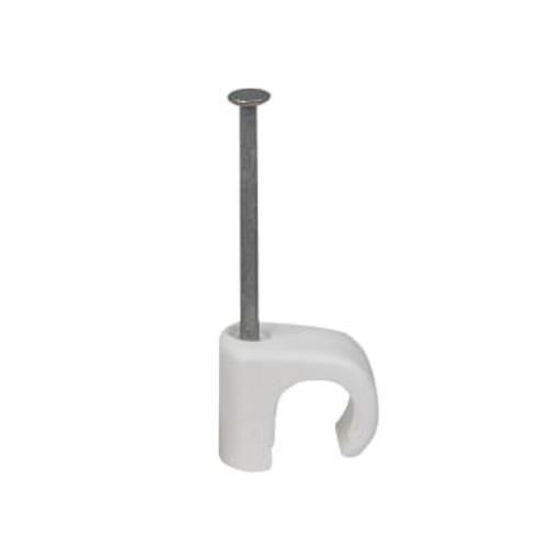 Picture of Tillex TIL101043 Cable Clip Round 5-7 White 1.2 x 20mm Box 100