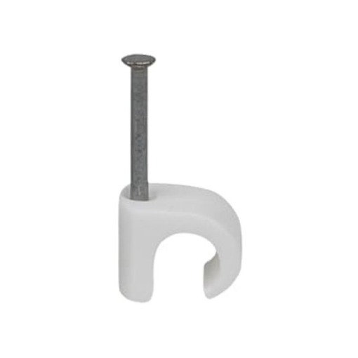 Picture of Tillex TIL101100 Cable Clip Round 7-10 White 1.8 x 25mm Box 100