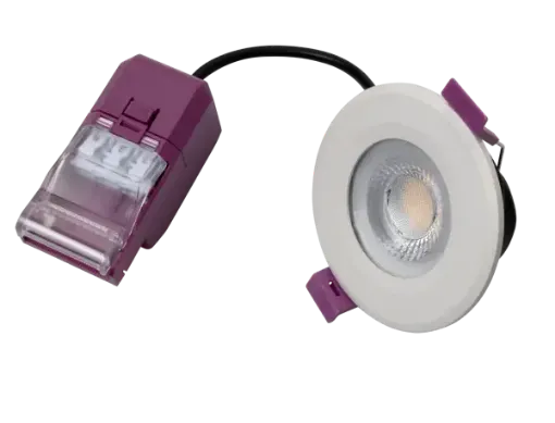 Picture of Robus TRIUMPH EXPRESS 4/6 Dual Wattage IP65 Fire Rated Downlight CCT4 2 Part Connector White Trim