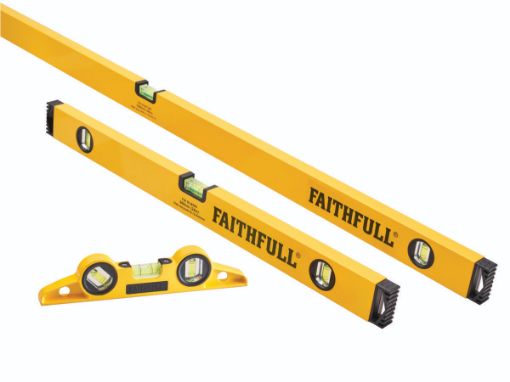 Picture of Faithfull 3 Piece Level Set  (240mm, 600mm 1200mm)