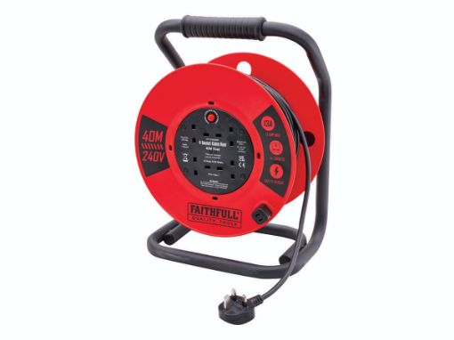 Picture of Faithfull 40m 13A Heavy Duty Cable Reel