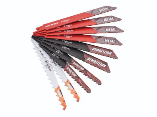 Picture of Faithfull 10 Piece Sabre Saw Blade Set