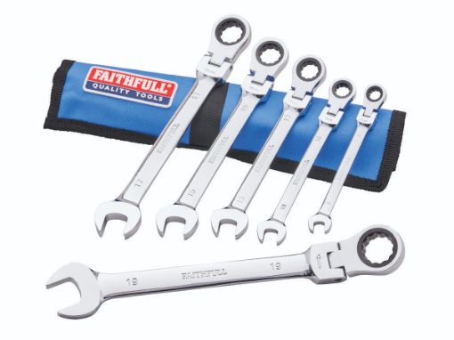 Picture of Faithfull 6 Piece Ratcheting Combination Spanner Set