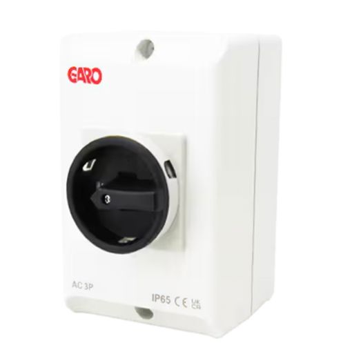 Picture of Garo 32A 3Pole Safety Switch IP65 Black 
