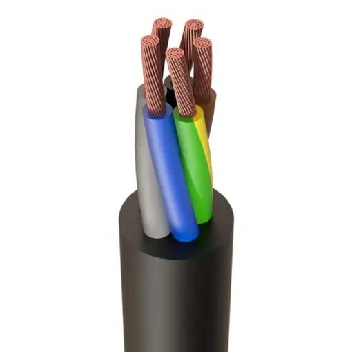 Picture of 10mm² 5 Core HO7RNF Rubber Flexible Cable | Cut Length Priced per Metre