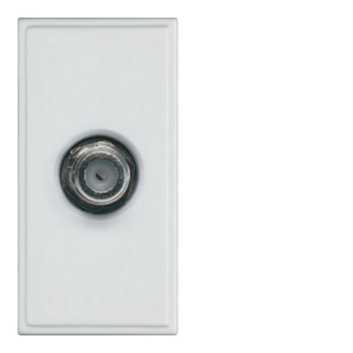 Picture of Hager White Single Satelite F Connector Euromodule