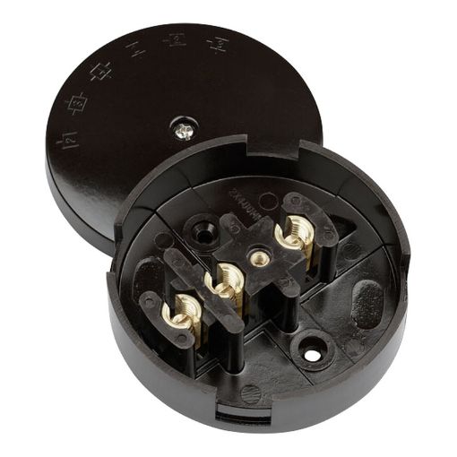 Picture of Click Essentials Brown 30A Junction Box Selective Entry 3 Terminal