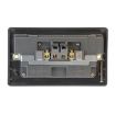 Picture of Click Part M 13A 2 Gang Double Pole Switched Safety Shutter Socket Outlet With Outboard Rockers Anthracite Grey