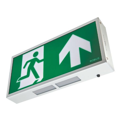 Picture of ROBUS 4W Exit Box, LiFePO4, c/w Up Legend White
