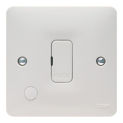 Picture of Hager 13A White Unswitched Fused Connection Unit with Flex Outlet