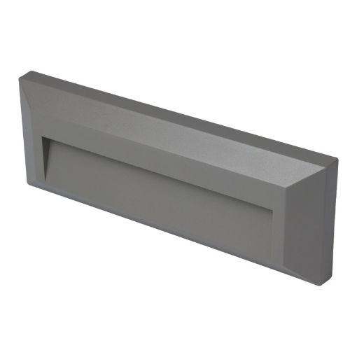 Picture of ROBUS TWILIGHT 2W LED Rectangular Wall Light, IP65, Grey, 3000K