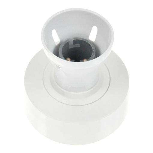 Picture of Click Essentials Polar White T2 BC Loop-In Batten Lampholder With H.O. Skirt