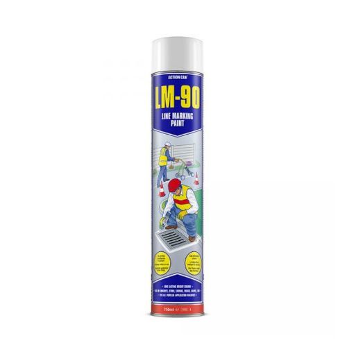 Picture of Action Can Paint Line Marker Spray White 750ml