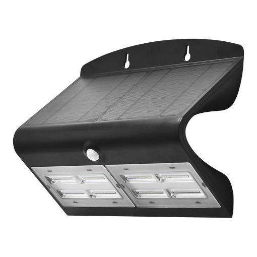 Picture of ROBUS SOL 6.8W Solar LED Wall light with PIR IP65 Black 4000K