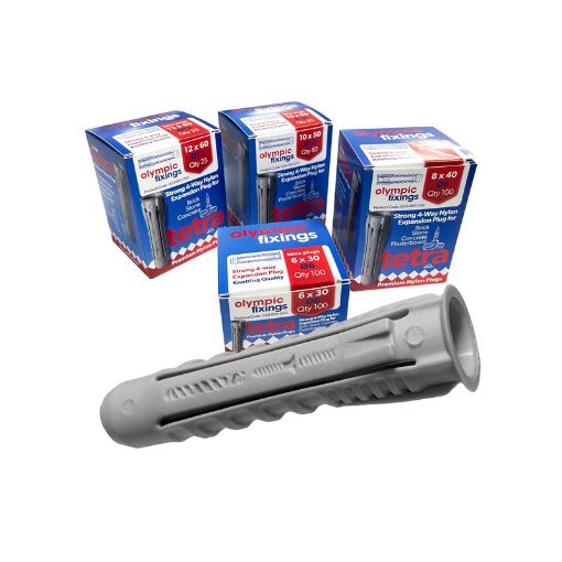 Picture of Olympic Fixings Tetra N0.12 4-Way Expansion Plug 25 Pcs