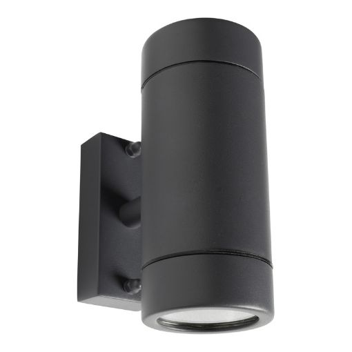 Picture of ROBUS TRALEE 2x35W GU10 Up/Down Wall Light, IP44, Black, Double